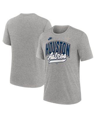 Nike - Men's Heather Gray Houston Astros Cooperstown Collection Retro Tri-Blend T-Shirt