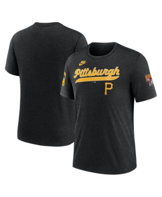 Nike - Men's Heather Black Pittsburgh Pirates Cooperstown Collection Eras Tri-Blend T-Shirt