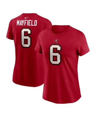 Nike - Women's Baker Mayfield Red Tampa Bay Buccaneers Player Name Number T-Shirt