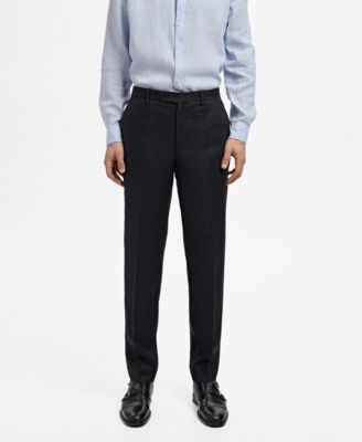 MANGO - Men's 100% Linen Slim Fit Suit Pants