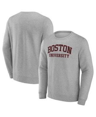 Fanatics - Men's Gray Boston University Arched Wordmark Pullover Sweatshirt