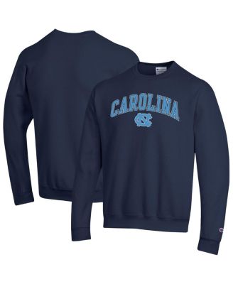Champion - Men's Navy North Carolina Tar Heels Arch Over Logo Pullover Sweatshirt