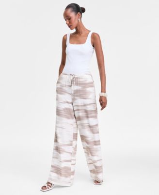 I.N.C. International Concepts - Women's Printed Wide-Leg Pants, Exclusively at Macy's