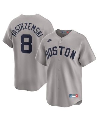 Nike - Men's Carl Yastrzemski Gray Boston Red Sox Throwback Cooperstown Collection Limited Jersey