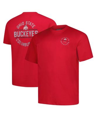 Fanatics - Men's Scarlet Ohio State Buckeyes Big Tall Fast Break 2 Hit T-Shirt