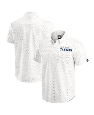Fanatics - Men's Cream New York Yankees Printed Button-Down Shirt