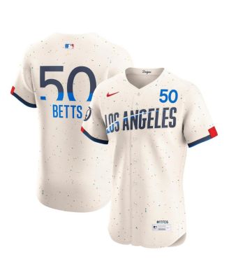 Nike - Men's Mookie Betts Cream Los Angeles Dodgers City Connect Elite Jersey