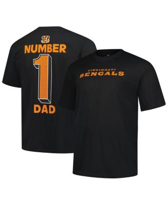 Fanatics - Men's Black Cincinnati Bengals Big Tall Number One Dad T-Shirt