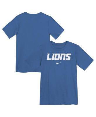Nike - Preschool Blue Detroit Lions Wordmark T-Shirt