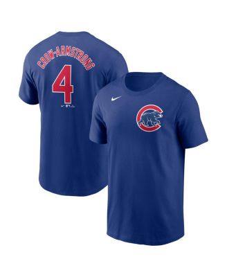 Nike - Men's Pete Crow-Armstrong Royal Chicago Cubs Fuse Name Number T-Shirt