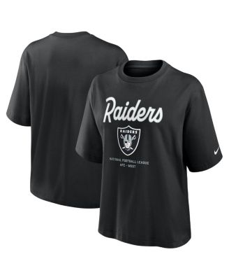 Nike - Women's Black Las Vegas Raiders Essential Script Relaxed Boxy T-Shirt