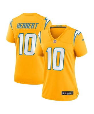 Nike - Women's Justin Herbert Gold Los Angeles Chargers Alternate Charger Power Game Jersey