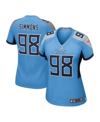 Nike - Women's Jeffery Simmons Light Blue Tennessee Titans Team Game Jersey