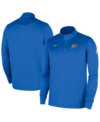 Nike - Men's Blue Oklahoma City Thunder 2025/26 Authentic Coaches Quarter-Zip Dri-Fit Sweatshirt