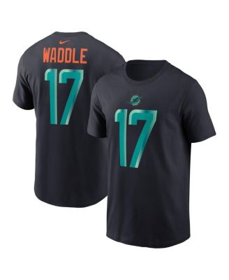 Nike - Men's Jaylen Waddle Pitch Blue Miami Dolphins 2025 Rivalries Collection Player Name Number T-Shirt