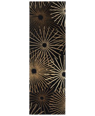 Livabliss - Forum FM-7090 Black 2'6" x 8' Runner Area Rug