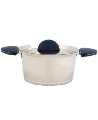 BergHOFF - Stacca 10" Stainless Steel Covered Stock Pot, Blue