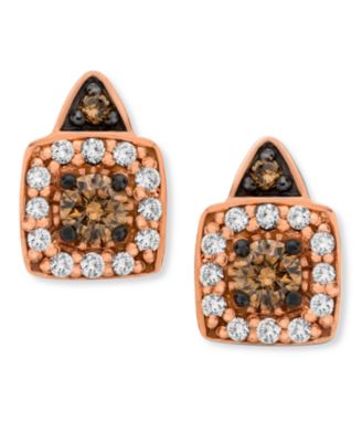 Le Vian - Chocolate and White Diamond Stud Earrings (1/3 ct. t.w.) in 14k Rose, Yellow or White Gold