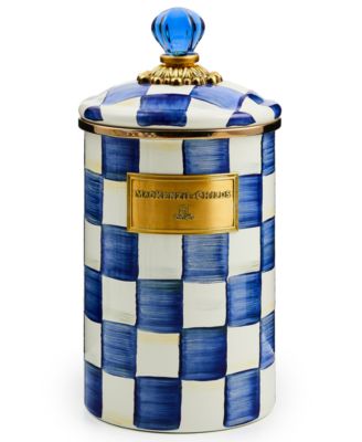 Mackenzie-Childs - Royal Check Large Enameled Canister