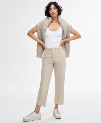 BOSS Orange - Women's Cotton-Blend Seamed Ankle Trousers