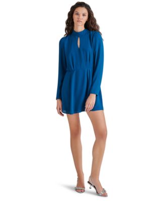 Steve Madden - Women's Hope Mock Neck Keyhole Mini Dress