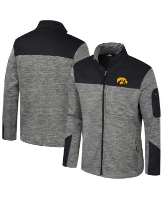 Colosseum - Men's Gray/Black Iowa Hawkeyes Guard Full-Zip Jacket