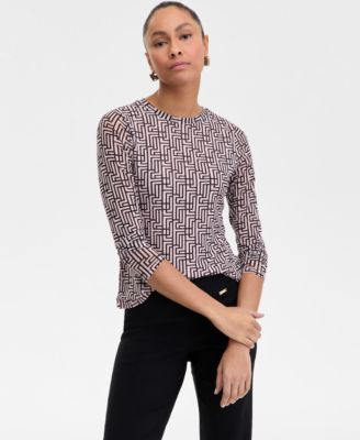 I.N.C. International Concepts - Women's Printed Mesh Top