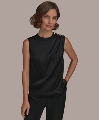Donna Karan New York - Women's Button-Trim Sleeveless Top
