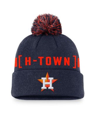 Nike - Men's Navy Houston Astros Hometown Peak Cuffed Knit Hat with Pom