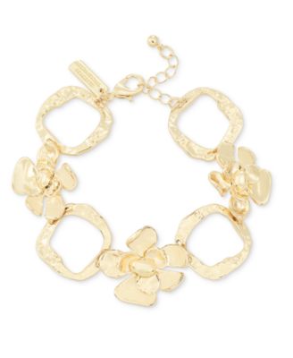 I.N.C. International Concepts - Gold-Tone Flower Statement Flex Bracelet