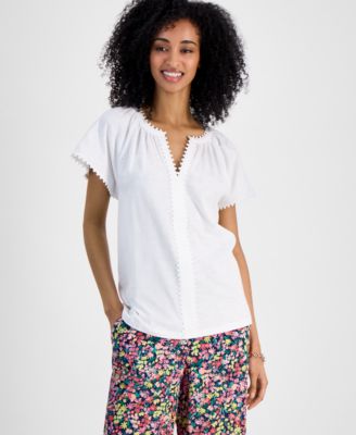 Tommy Hilfiger - Women's Bubble-Trim Top