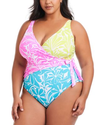 Bleu by Rod Beattie - Plus Size Sock It To Me Tie-Side Swimsuit