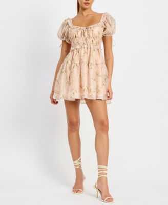 En Saison - Women's Kimberly Shirred Mini Dress