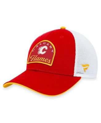 Fanatics - Men's  Red/White Calgary Flames Fundamental Adjustable Hat