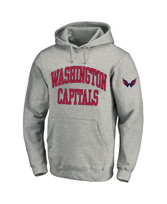 Fanatics - Men's Heather Gray Washington Capitals Big Tall Fleece Pullover Hoodie