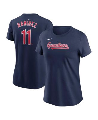 Nike - Women's Jose Ramirez Navy Cleveland Guardians Fuse Name Number T-Shirt