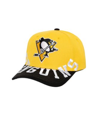 Mitchell & Ness - Men's Gold/Black Pittsburgh Penguins Underarch Two-Tone Pro Crown Snapback Hat