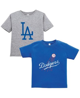 Soft As A Grape - Toddler Royal/Gray Los Angeles Dodgers Cooperstown Collection Two-Pack T-Shirt Set