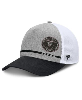 Fanatics - Men's Heather Gray Inter Miami CF Low Block Trucker Adjustable Hat
