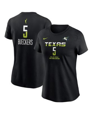 Nike - Women's Paige Bueckers Black Dallas Wings 2025 WNBA Draft Rebel Edition Name Number T-Shirt
