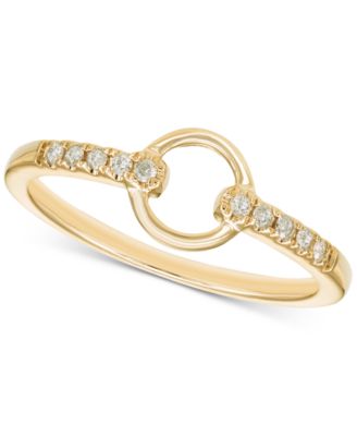 Macy's - Diamond Circle Ring (1/10 ct. t.w.) in 10k Yellow Gold