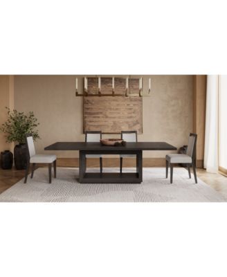 Furniture - Tivie 5-Pc. Dining Set (Rectangular Table & 4 Wood Dining Chairs)