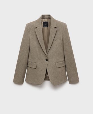 MANGO - Women's Micro-Houndstooth Tailored Jacket