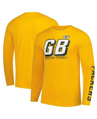 Fanatics - Men's Gold Green Bay Packers Long Sleeve T-Shirt