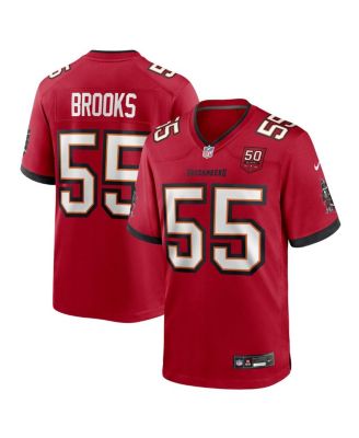 Nike - Men's Derrick Brooks Red Tampa Bay Buccaneers 50th Anniversary Game Jersey