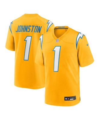 Nike - Men's Quentin Johnston Gold Los Angeles Chargers Alternate Charger Power Game Player Jersey
