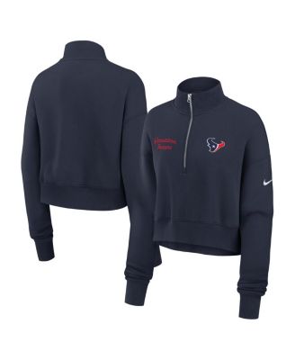 Nike - Women's Navy Houston Texans Primetime Phoenix Half-Zip Sweatshirt