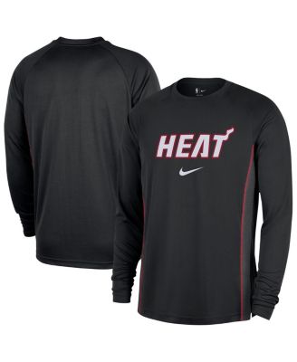 Nike - Men's Black Miami Heat 2025/26 Authentic Pre-Game Legend Dri-FIT Long Sleeve Shooting Shirt