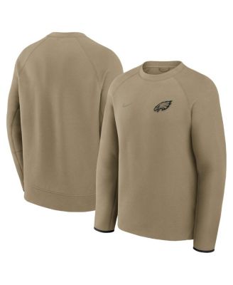 Nike - Men's Olive Philadelphia Eagles Tech Fleece Raglan Sweatshirt