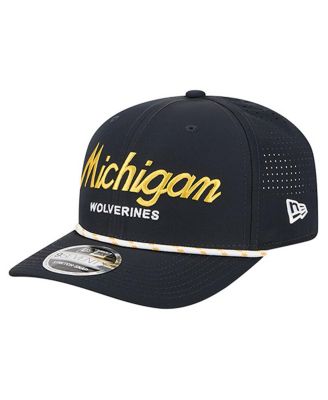 New Era - Men's Navy Michigan Wolverines Script Performance Rope 9SEVENTY Adjustable Hat